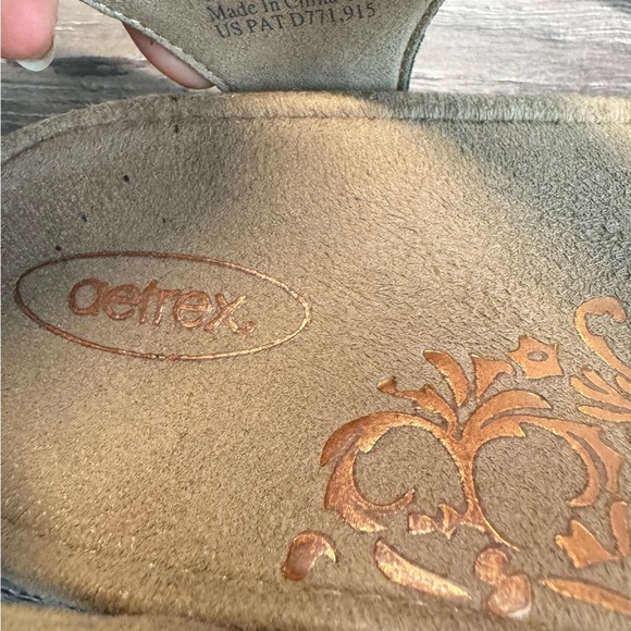 Aetrex Jillian Bronze Comfort Sandals Womens size 9 $135 IMMACULATE - Picture 12 of 13